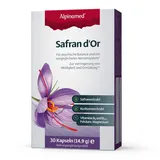 Alpinamed Safran d'Or: Für psychische Balance, ein starkes Nervensystem und zur Verringerung von Müdigkeit, mit der einzigartigen Rezeptur aus Safran, Kurkuma, B-Vitaminen und Magnesium, 30 Kapseln