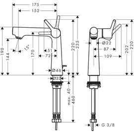 Hansgrohe Talis S Einhandmischer 72113000