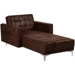 Chaiselongue ABERDEEN Kunstleder Braun