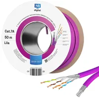 HB-Digital CAT 7a Verlegekabel Duplex Installationskabel max. 1200 MHz
