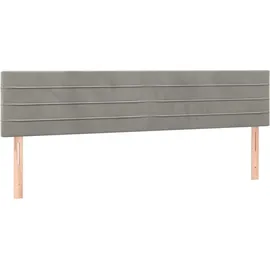 vidaXL Boxspringbett 200 x 200 cm Hellgrau