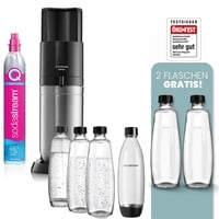 SodaStream Wassersprudler DUO Titan mit 3 Karaffen & 1 PET-Flasche