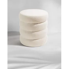 Blumtal Sitzhocker mit Stauraum Samt 42 x 47 x 42 cm Beige/Braun