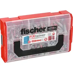 fischer FIXtainer - DUOPOWER, Aufbewahrungsbox, Schwarz, Rot, Transparent, Recht
