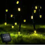 Lumiled Solar Lichterkette Solarlichterkette 7x LED Solarleuchte Solarbetriebene IP44 gelb–grün Glühwürmchen Lichterketten Garten Weihnachten