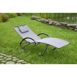 Garden Pleasure SIROS Schaukelliege 177 x 63 x 106 cm Grau
