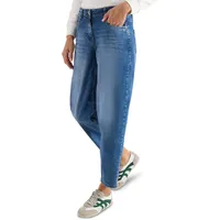 Cecil High Waist Barrel Leg Jeans im Loose Fit mid Blue wash 30 - 30W / 28L