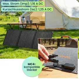 ideoon power Mobiles Powerstation Set 88,8 Wh mit 21W Solarpanel faltbar 100W USB-C PD 65W