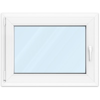 Fenster 80x60 cm, Kunststoff Profil aluplast IDEAL® 4000, Weiß, 800x600 mm, einteilig festverglast, 2-fach Verglasung, individuell konfigurieren