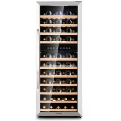 Klarstein Vinamour 73 Duo Weinkühlschrank 2 Zonen 192 L/73 Flaschen 5-18°C Touch Edelstahl