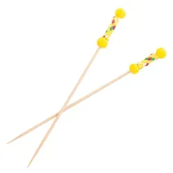 NATURESTAR Kordel Fingerfood Spieße, 12 cm 38923 , 1 Packung = 100 Stück, gelb