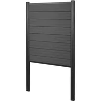 MCW WPC Sichtschutz 100 x 180 cm Grau