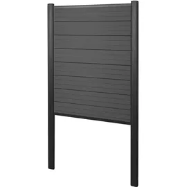 MCW WPC Sichtschutz 100 x 180 cm Grau