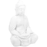 Relaxdays Buddha Figur 70 cm weiß