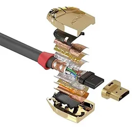 Lindy HDMI-Kabel 2 m Gold