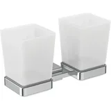 Ideal Standard 2 Mundgläser IOM Cube aus Satiniertem Glas/ Chrom