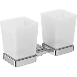 Ideal Standard 2 Mundgläser IOM Cube aus Satiniertem Glas/ Chrom