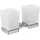 Ideal Standard 2 Mundgläser IOM Cube aus Satiniertem Glas/ Chrom