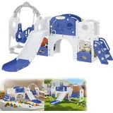 fofetbfo Rutsche 6-in-1 Blau