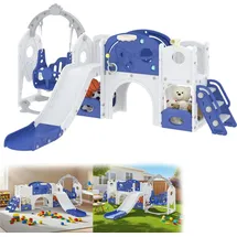fofetbfo Rutsche 6-in-1 Blau