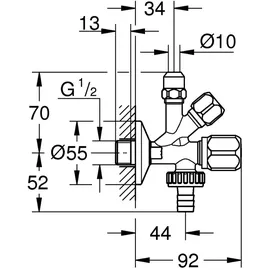 Grohe Kombi-Eckventil 1/2"