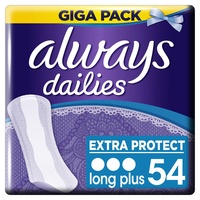 Always Slipeinlagen Extra Protect Long Plus, Giga Pack, 4er Pack (4 x 54 Stück)
