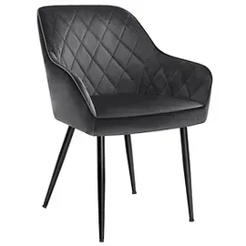 Songmics Sessel dunkelgrau schwarz Stoff, 1 St.