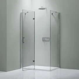 nextrend - gmbh Bernstein DX403 Eckdusche mit Drehtür links 120 x 90 cm transparent/8 mm Nano Echtglas