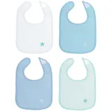 Bieco Klett-Lätzchen 4er Pack | Blau