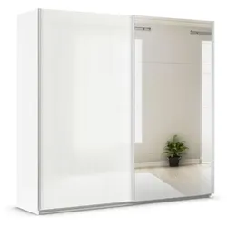 rauch ORANGE Schwebetürenschrank Quadra 225 x 210 cm Dekor Weiß / Hochglanz