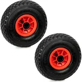 Grafner 2er Set Grafner® Sackkarren/Bollerwagenrad 3.00-4 PolyurethanLuftbereifung Kunststoff Felge