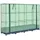 vidaXL Hochbeet mit Gewächshaus-Aufsatz Rattan-Optik Grau 160 x 123 x 40 cm