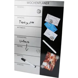 Genie Wochenplaner Magnettafel 57x37cm + Zubehör Packung mit 5 Stück