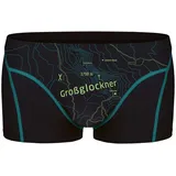 Ein schöner Fleck Erde Herren Boxershorts | Shorts, Print, Bio-Baumwolle Großglockner (Schwarz) 2XL