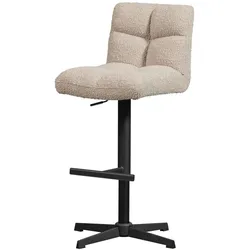 Barhocker Vinny aus Boucle-Stoff, Sand