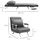 Homcom Schlafsessel Kunstleder 69 x 80 x 65 cm Grau mit Kissen