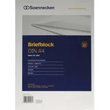 SOENNECKEN Briefblock 1383 A4 70g holzfrei 50Blatt rautiert weiß