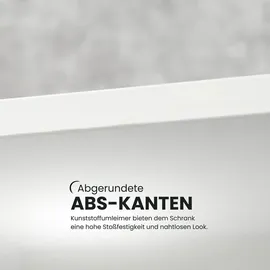 bümö smart Aktenschrank 80 x 110 x 42 cm braun/weiß