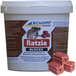 Schopf Ratzia Blocks Mäuse Rattenköder Eimer 3 kg (ACHTUNG VERSANDDAUER)