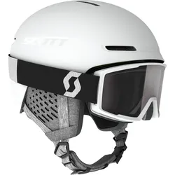 Scott Combo Helmet Track+goggle Factor Pro white (0002) S