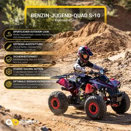 ACTIONBIKES MOTORS - Benzin-Kinderquad S-10 ATV Midi Pocket Quad für Kinder 125 ccm Halbautomatik