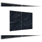 ALLboards Herdabdeckplatte Schneidebrett 2er Set 52x30 cm schwarz