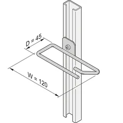 SCHROFF Kabelöse für C-Profil - KABELOESE F. C-PROFIL 45X120