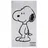 VOSSEN Snoopy Beach Strandtuch 100 x 180 cm schwarz