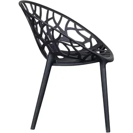 LC Garden VOMO Stapelstuhl 60,5 x 58 x 79 cm schwarz