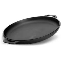 BRIZOLL Ø24 cm Deckel-Bratpfanne aus Gusseisen Universaldeckel Servierpfanne Induktion