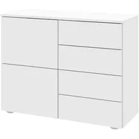 Borchardt Möbel Kommode, Drucköffner (Push-To-Open), höhenverstellbare Einlegeböden weiß