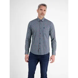 Herren Langarmhemd, modisch gemustert - Scandinavian Red - S
