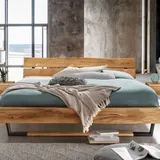 Massivholz »Edmonton« Wildeiche Balkenbett IV 200x200 cm