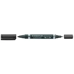 STAEDTLER Lumocolor duo Permanentmarker schwarz 0,6 - 1,5 mm, 10 St.